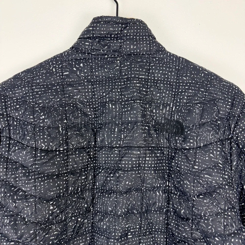 The‎ North Face Thermoball Eco Jacket Mens M Navy White Pattern Full Zip Pockets